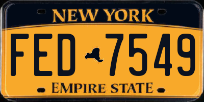 NY license plate FED7549
