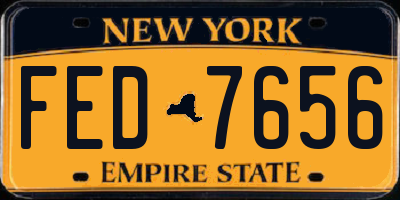 NY license plate FED7656