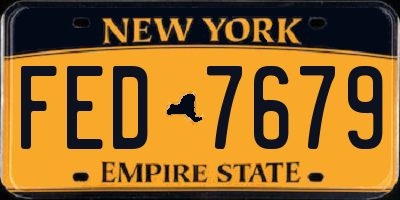 NY license plate FED7679