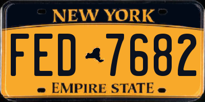 NY license plate FED7682