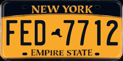 NY license plate FED7712