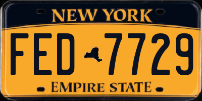 NY license plate FED7729