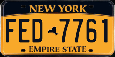 NY license plate FED7761