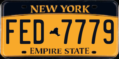 NY license plate FED7779