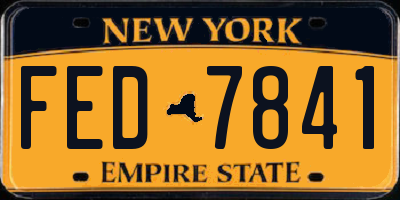 NY license plate FED7841