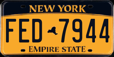 NY license plate FED7944