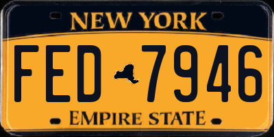 NY license plate FED7946