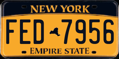 NY license plate FED7956