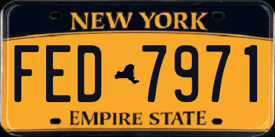 NY license plate FED7971