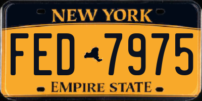 NY license plate FED7975