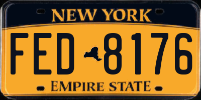 NY license plate FED8176