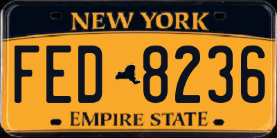 NY license plate FED8236