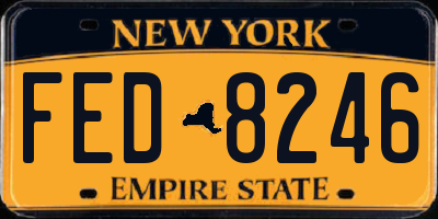 NY license plate FED8246