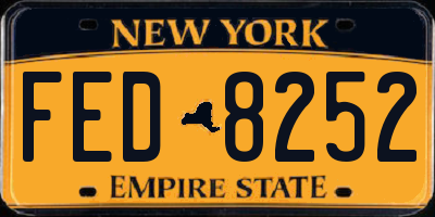NY license plate FED8252
