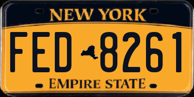 NY license plate FED8261