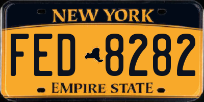 NY license plate FED8282