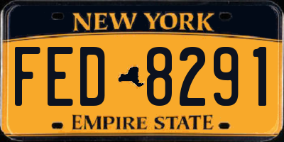NY license plate FED8291