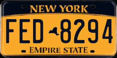 NY license plate FED8294