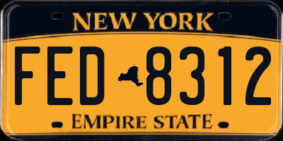 NY license plate FED8312