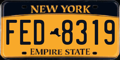 NY license plate FED8319