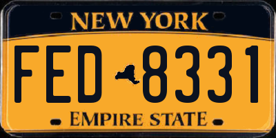 NY license plate FED8331