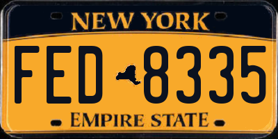 NY license plate FED8335