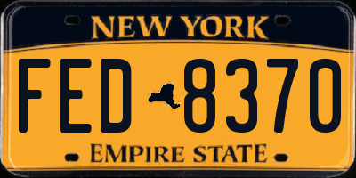 NY license plate FED8370