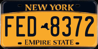 NY license plate FED8372