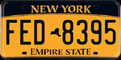 NY license plate FED8395
