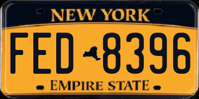NY license plate FED8396