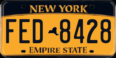 NY license plate FED8428