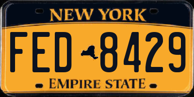 NY license plate FED8429
