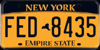 NY license plate FED8435