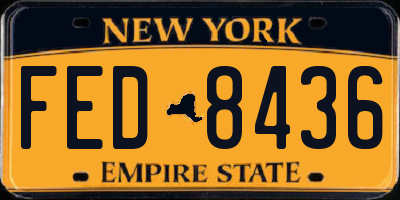 NY license plate FED8436