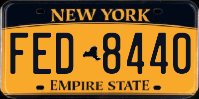 NY license plate FED8440
