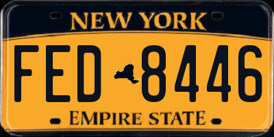 NY license plate FED8446