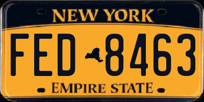 NY license plate FED8463