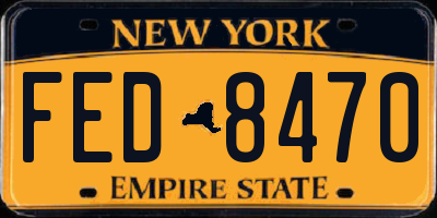 NY license plate FED8470