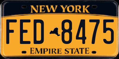 NY license plate FED8475