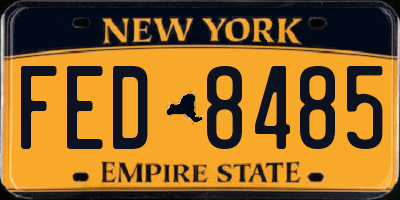 NY license plate FED8485