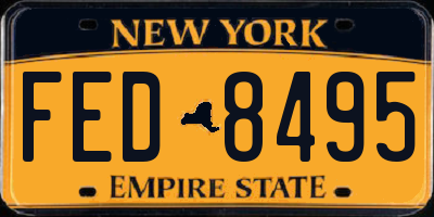 NY license plate FED8495