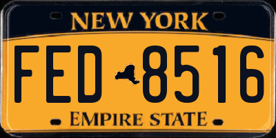 NY license plate FED8516