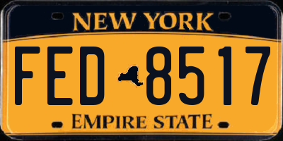 NY license plate FED8517