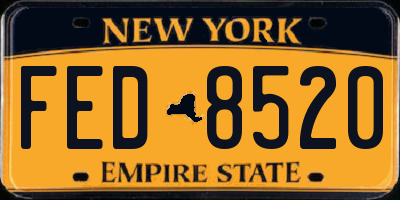 NY license plate FED8520