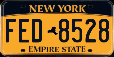 NY license plate FED8528