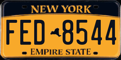 NY license plate FED8544