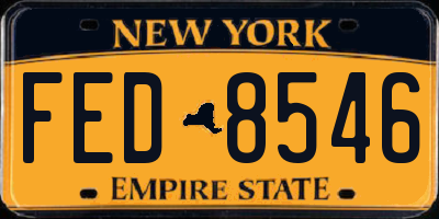 NY license plate FED8546