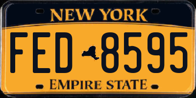 NY license plate FED8595