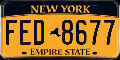 NY license plate FED8677