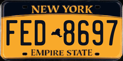 NY license plate FED8697
